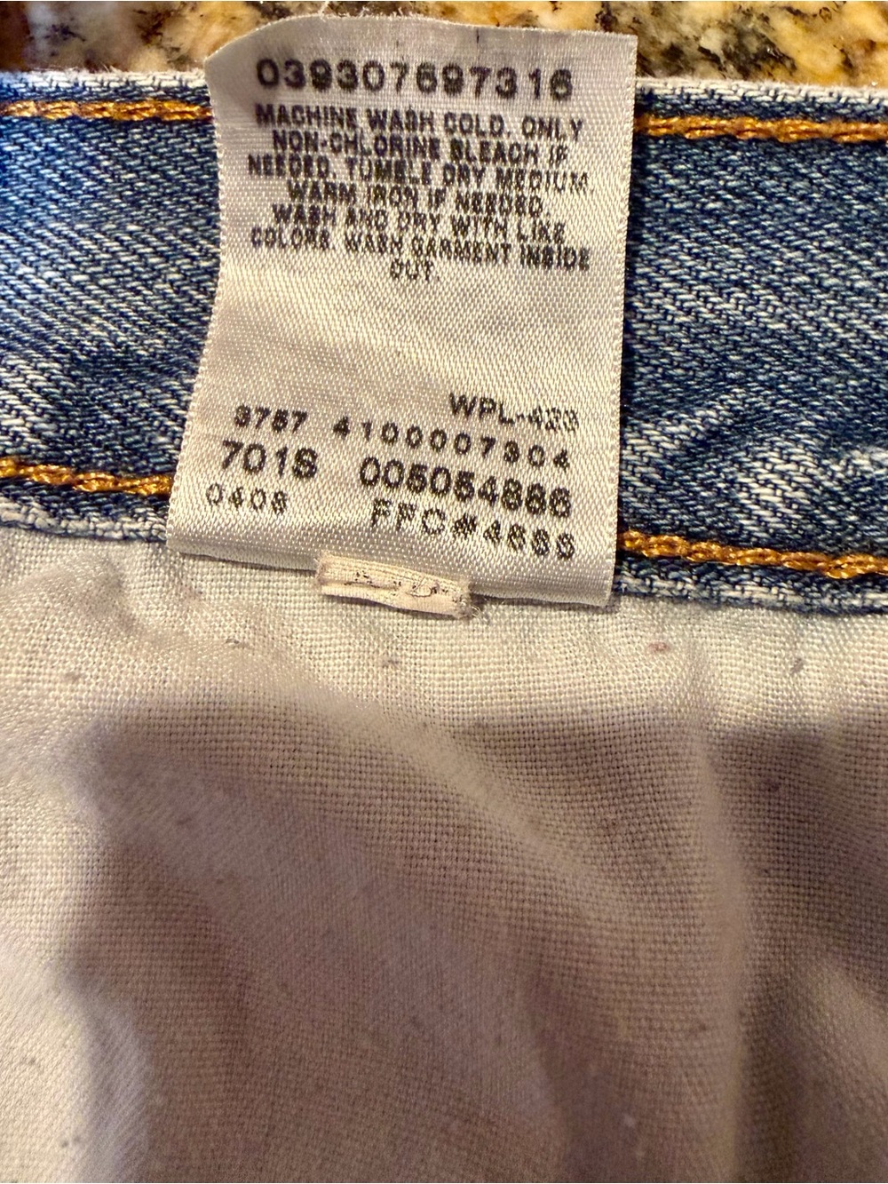 VTG Y2K Levis 505 Jeans Mens 32x32 Light Blue Distressed Straight Leg Red Tab - Picture 4 of 16